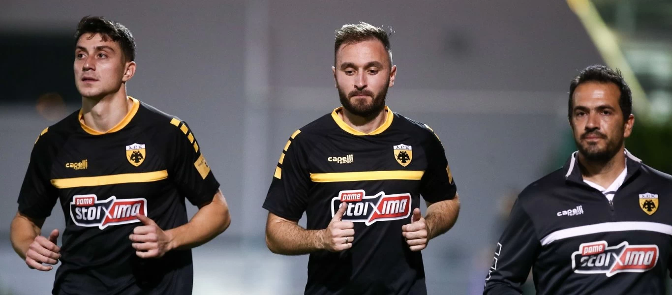 Την πρώτη τους προπόνηση με την ΑΕΚ έκαναν οι Μ.Τάνκοβιτς και Ι.Νεντελτσεάρου